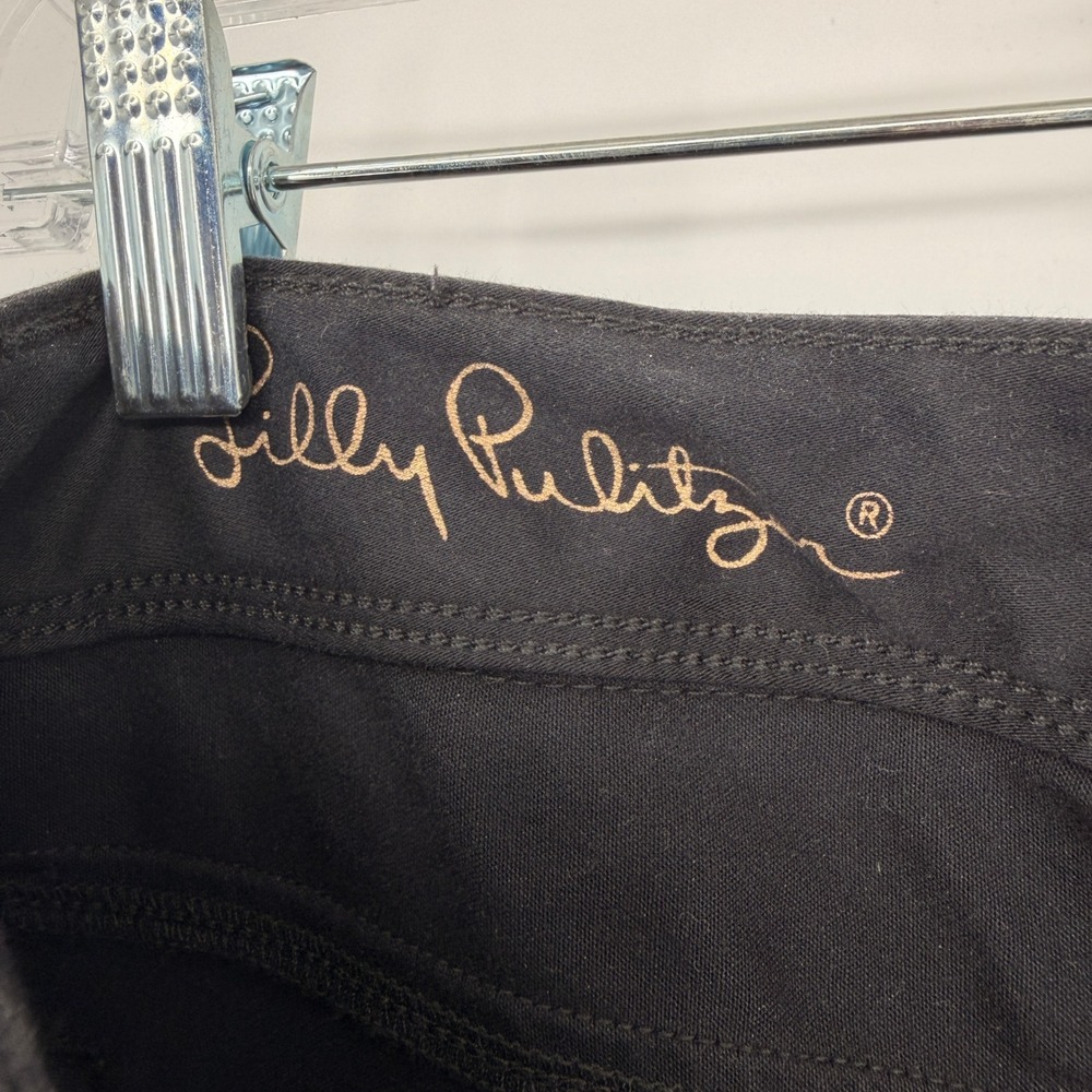 Lilly Pulitzer Worth Skinny Pants Womens 10 Black Stretch Preppy Casual Capsule - Picture 5 of 7